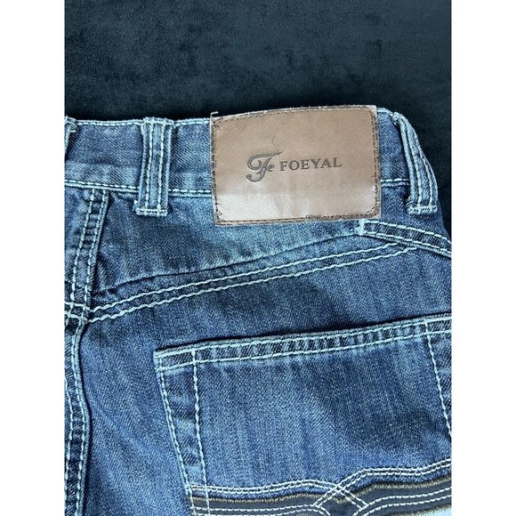 Fe Foeyal Mens Blue Denim Jeans Pants Straight Leg Size 30 - Picture 11 of 14